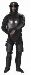 ชุดป้องกันตำรวจเต็มตัว Anti Riot Suit Black Safety For Special Force