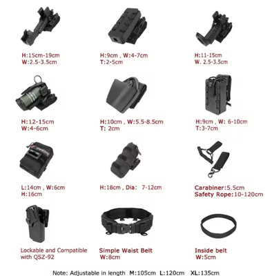 สินค้าเสริม Holster Outdoor Security Combat Tactical Belt Buckle พร้อมกระเป๋า 11 กระเป๋า
