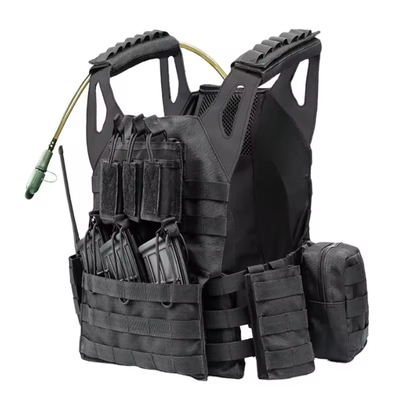 Tactico สีดําหนังไหล่ Molle กระเป๋าแผ่นการฝึกอบรมผู้รับมือกระเป๋ากระเป๋ากระเป๋าน้ํา
