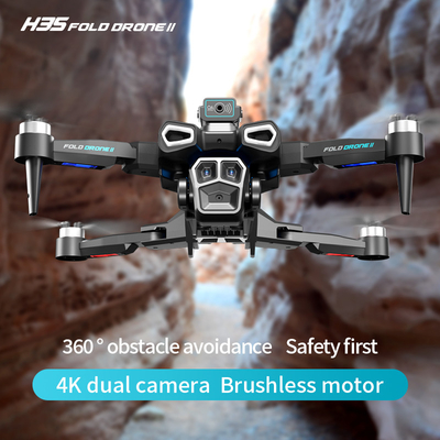 มืออาชีพ 4K HD ESC คล้องสองตัว มินิ Drone H35 Brushless Optical Flow WIFI Quadcopter ป้องกันอุปสรรค ระยะไกล