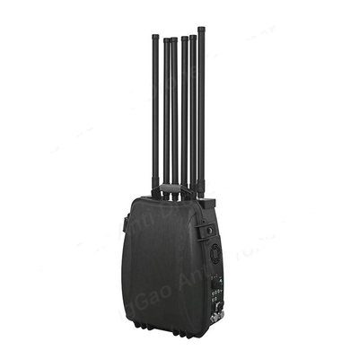 อุปกรณ์ป้องกัน Drone ระดับมืออาชีพ Anti Drone Jammer Backpack อุปกรณ์ป้องกัน Drone สําหรับการบังคับใช้กฎหมาย