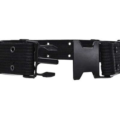 สีดํา เร็วปลดออกภายนอก กันน้ํา PP Custom Webbing เข็มขัดกลยุทธ์สําหรับผู้ชาย การฝึกกลยุทธ์ กีฬากลางแจ้งและการเดินป่า