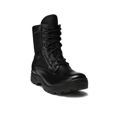 สีดํา Outdoor PU Rubber Outsole รองเท้าสูงสูง รองเท้ารบหนังแทคติก สําหรับผู้ชาย