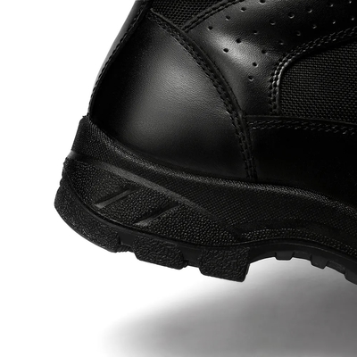 สีดํา Outdoor PU Rubber Outsole รองเท้าสูงสูง รองเท้ารบหนังแทคติก สําหรับผู้ชาย