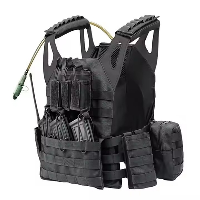 สีดําหนังไหล่ Molle กระเป๋าสะพายแผ่นการฝึกอบรมผู้ถือ เสื้อแท็กติกกับถุงน้ํา