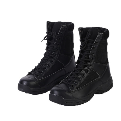 การออกแบบที่กำหนดเองรองเท้าบู๊ตทหารสีดำที่แข็งแกร่งสำหรับผู้ชายและผู้หญิง
